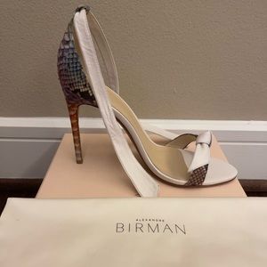 Alexandre Birman White/Multi Color Sandals, Clarita Style, Size: 39IT/9US